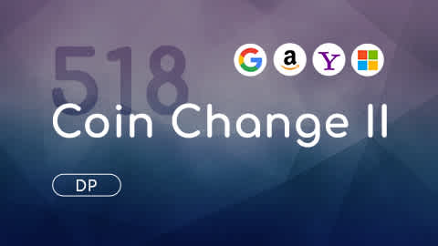 LeetCode 518题 Coin Change II