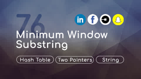 LeetCode 76 Sliding window
